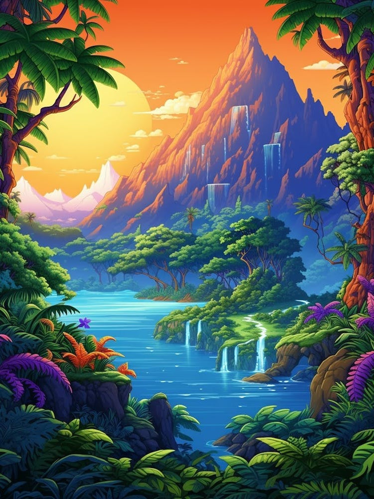Island Landscape Pixel Art 2