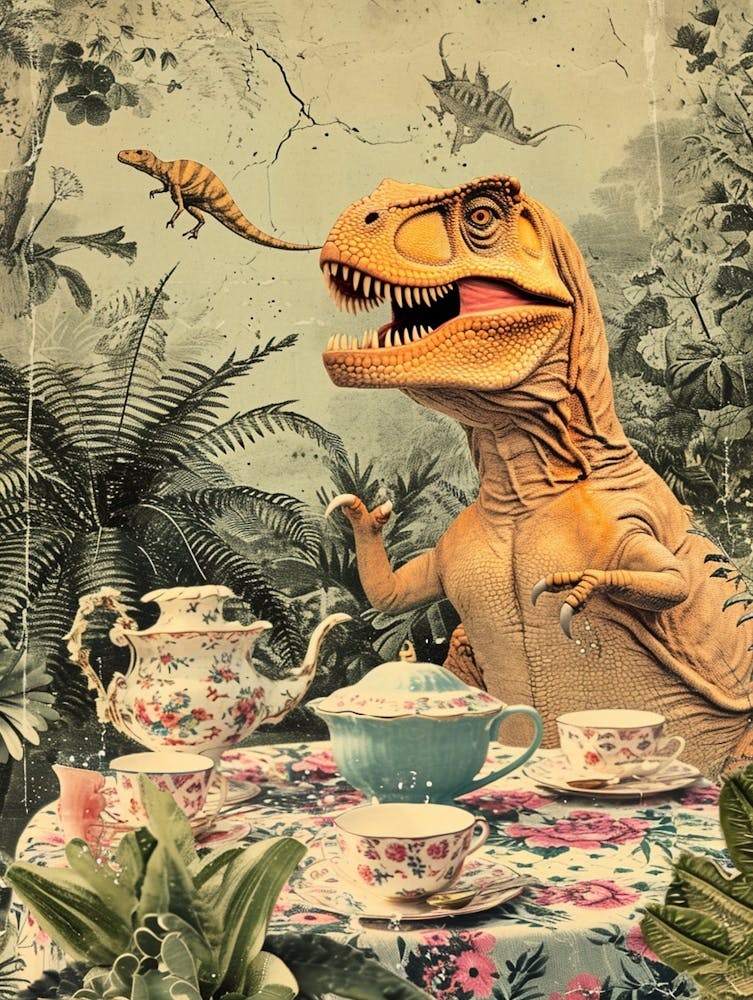 Kitsch Dinosaur Tea Party 4