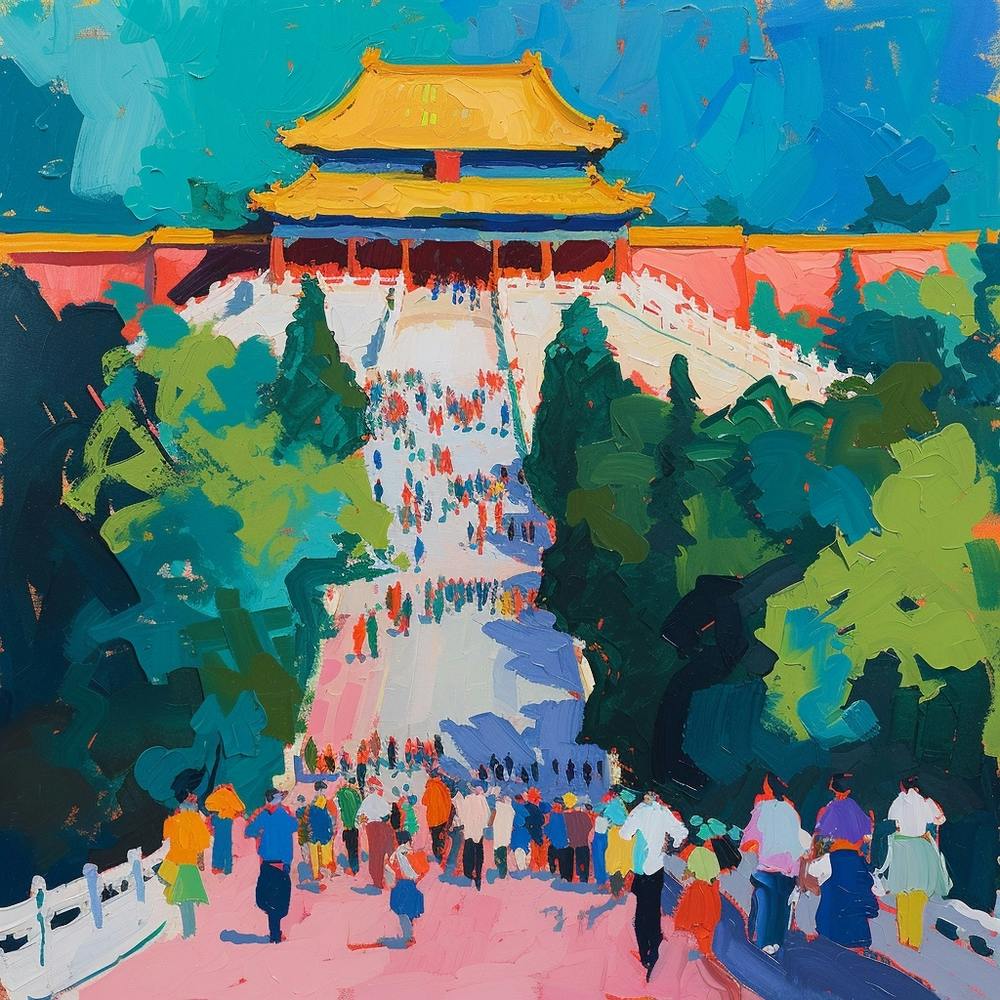 Abstract Park Collection Jingshan Park Beijing China 1