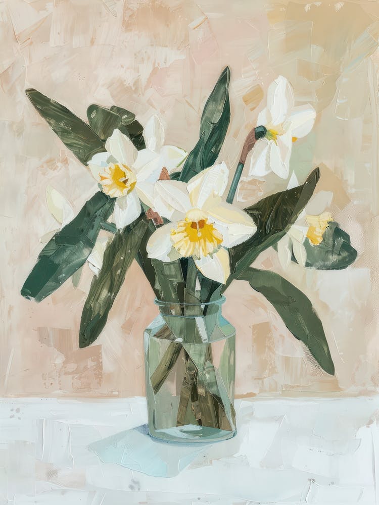 A World Of Flowers Daffodil 3 Painting