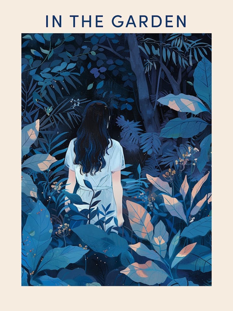 In The Garden Poster Blue 3