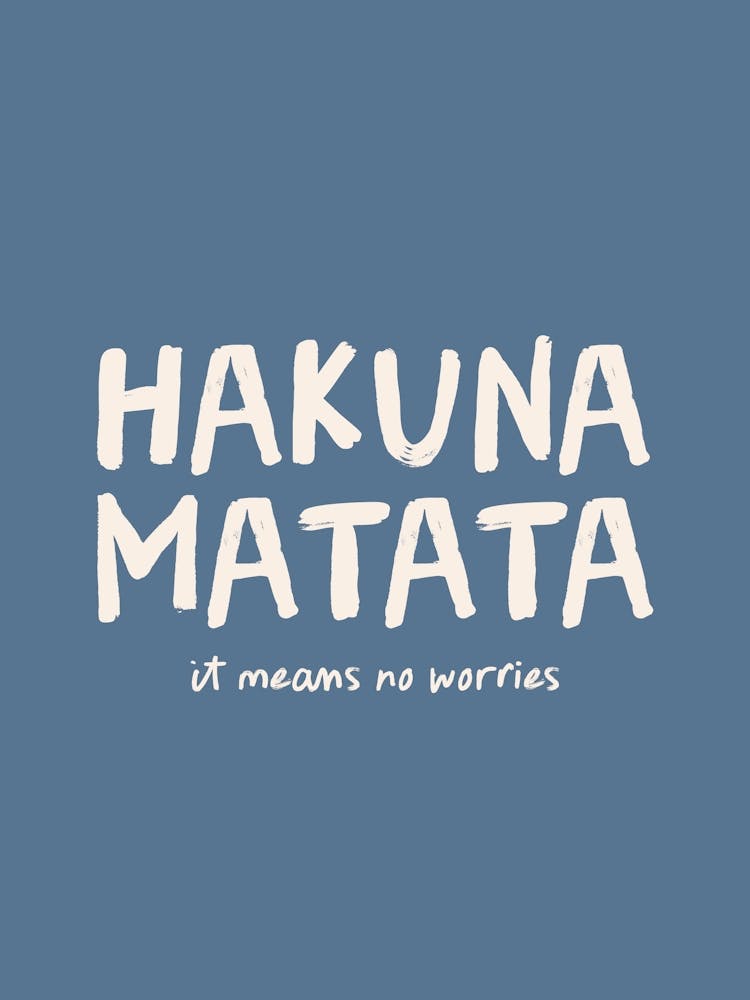 Hakuna Matata Blue Kids