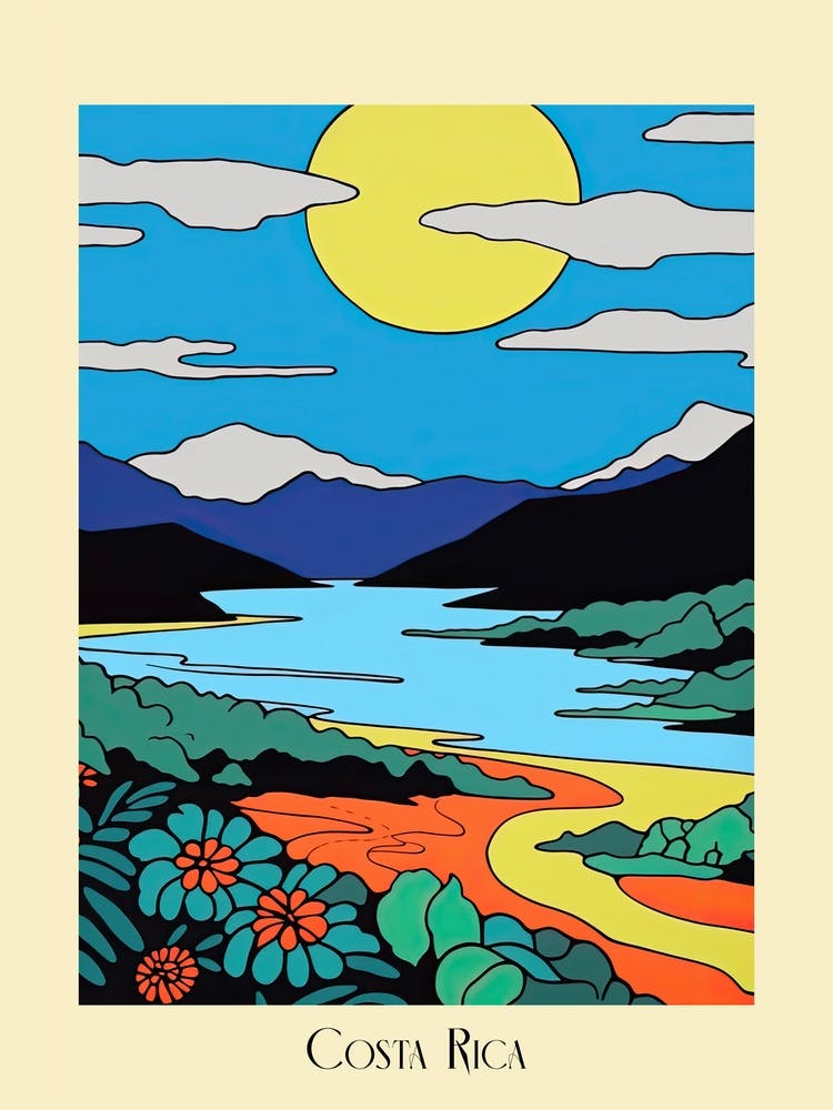 Poster Of Minimal Design Style Of Costa Rica 3