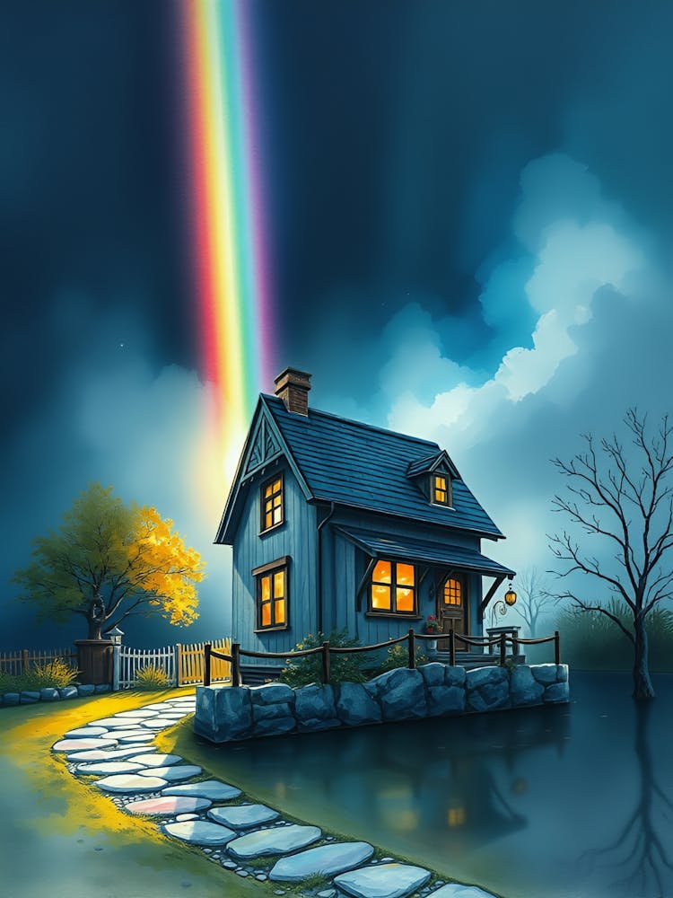 House With A Rainbow