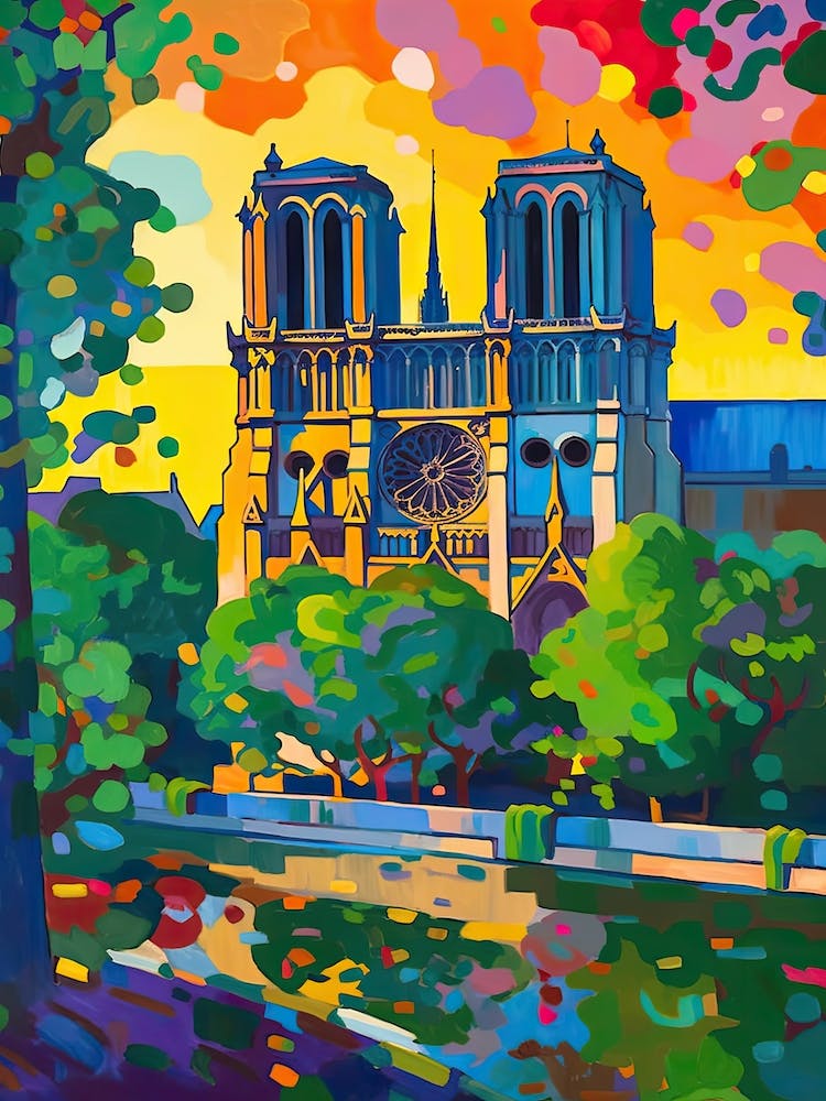 Notre Dame Paris France Henri Matisse Style 2