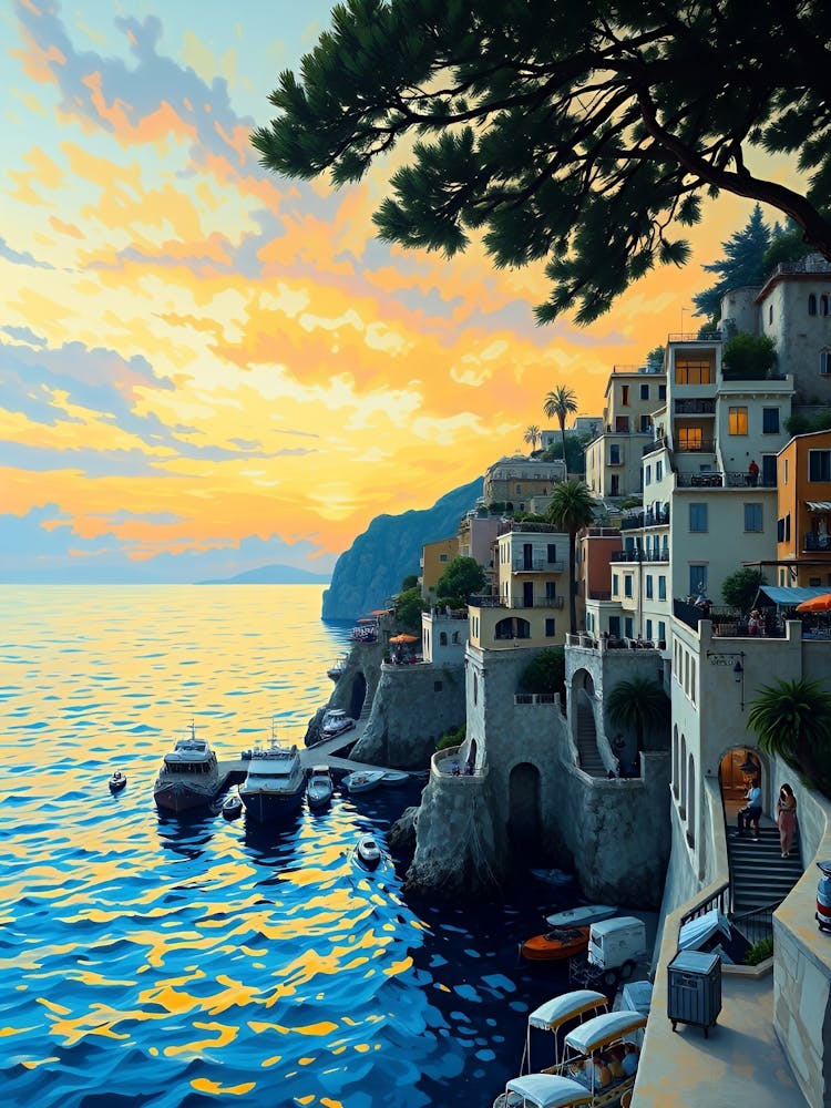 Sunset On The Amalfi Coast