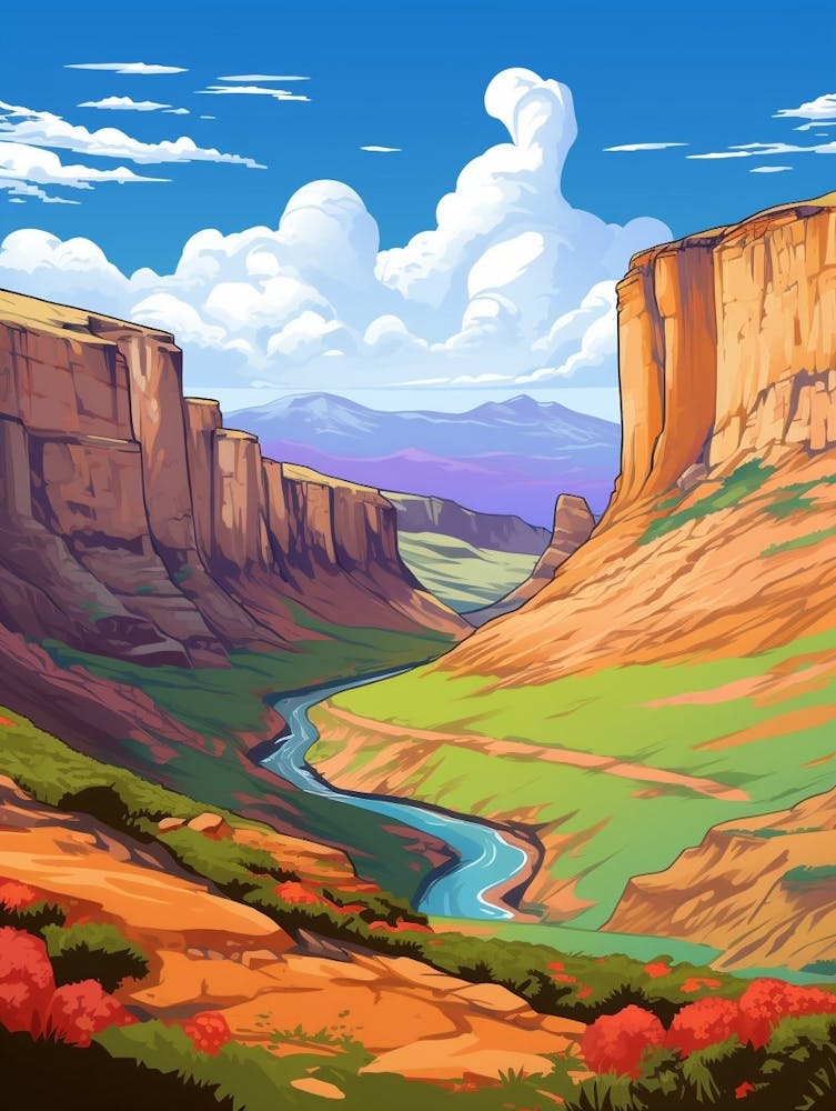 Golden Gate Highlands National Park Cartoon 1