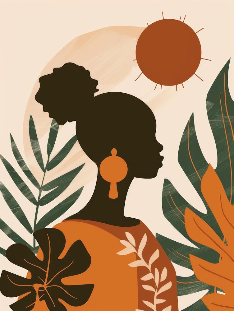 African Woman Silhouette 7
