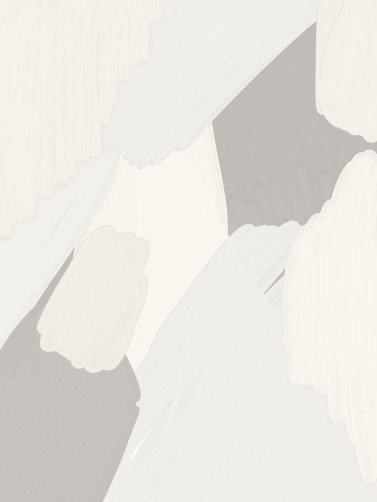 White And Gray Abstract Painting