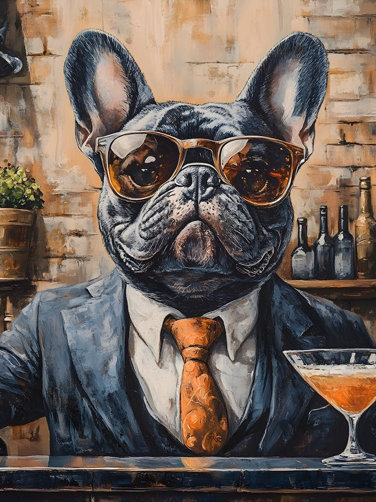 Whimsical Frenchies At The Bar 8