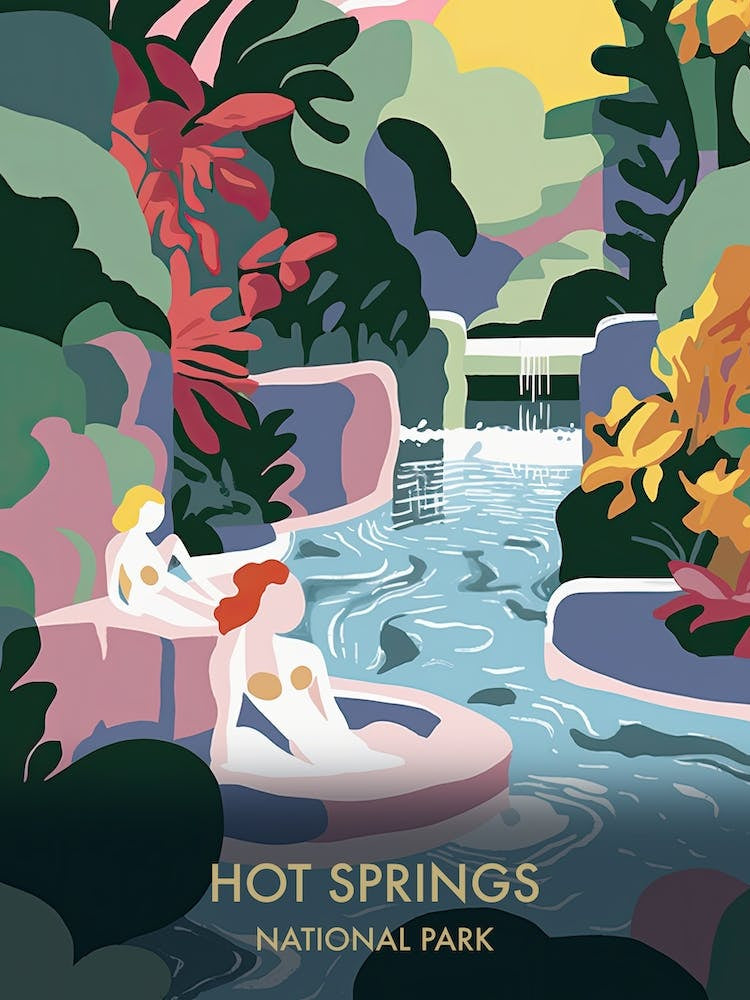 Hot Springs National Park Travel Poster Matisse Style 4