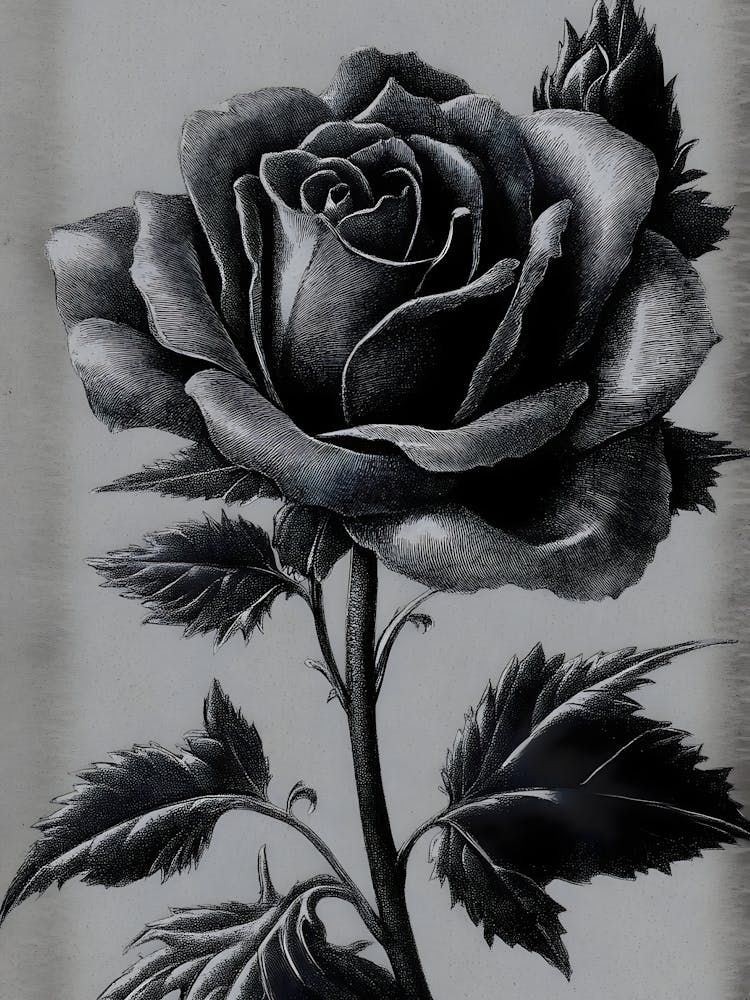 Dark Gothic Black Rose