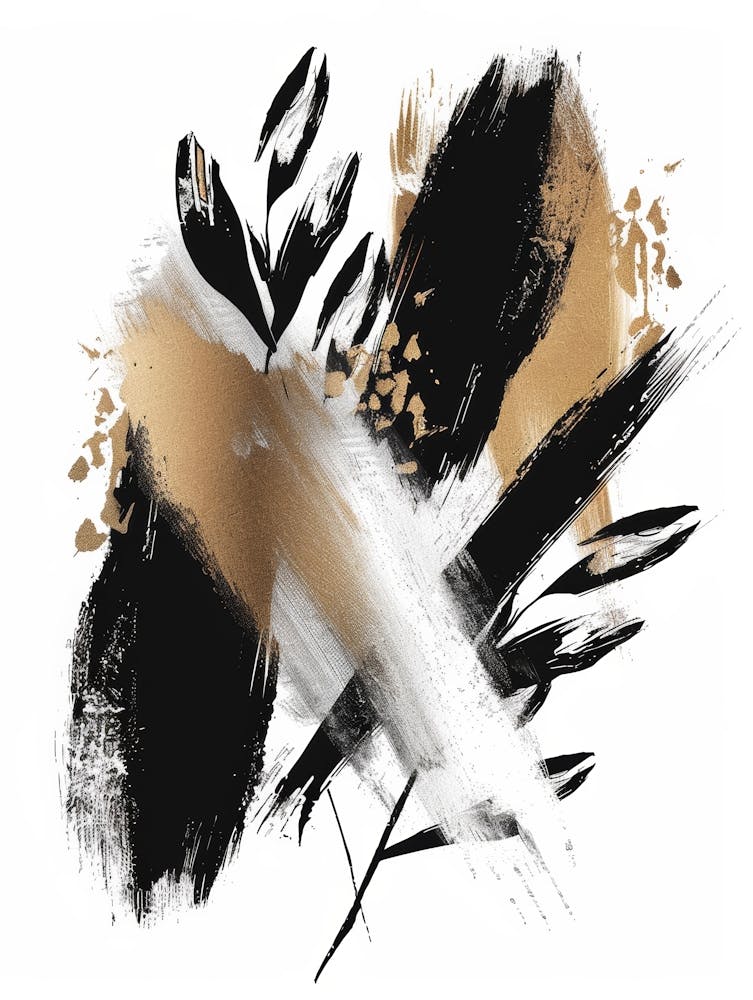 Abstract Brushstrokes Canvas Print 5