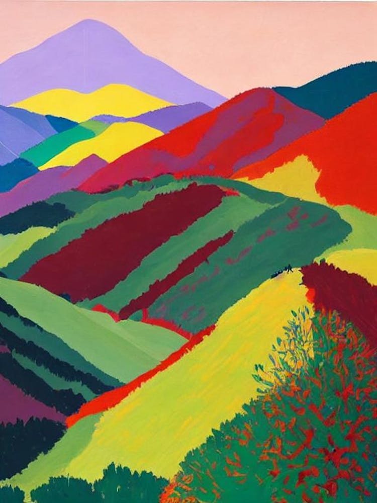 Pyrénées National Park France Abstract Colourful