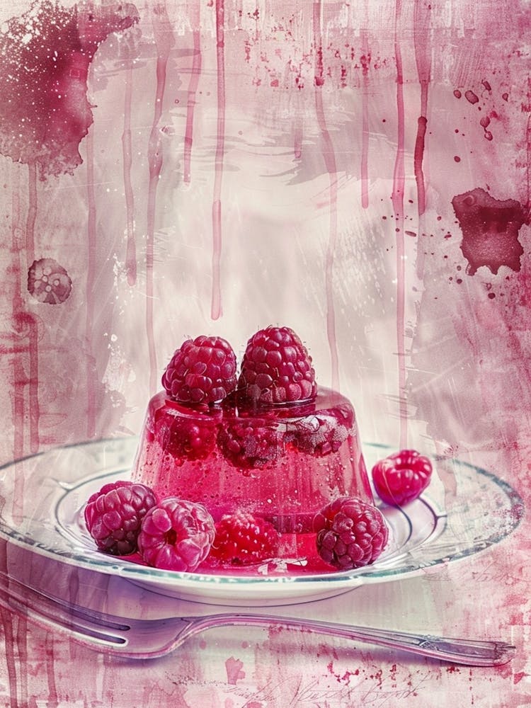 Raspberry Jelly Retro Collage 3