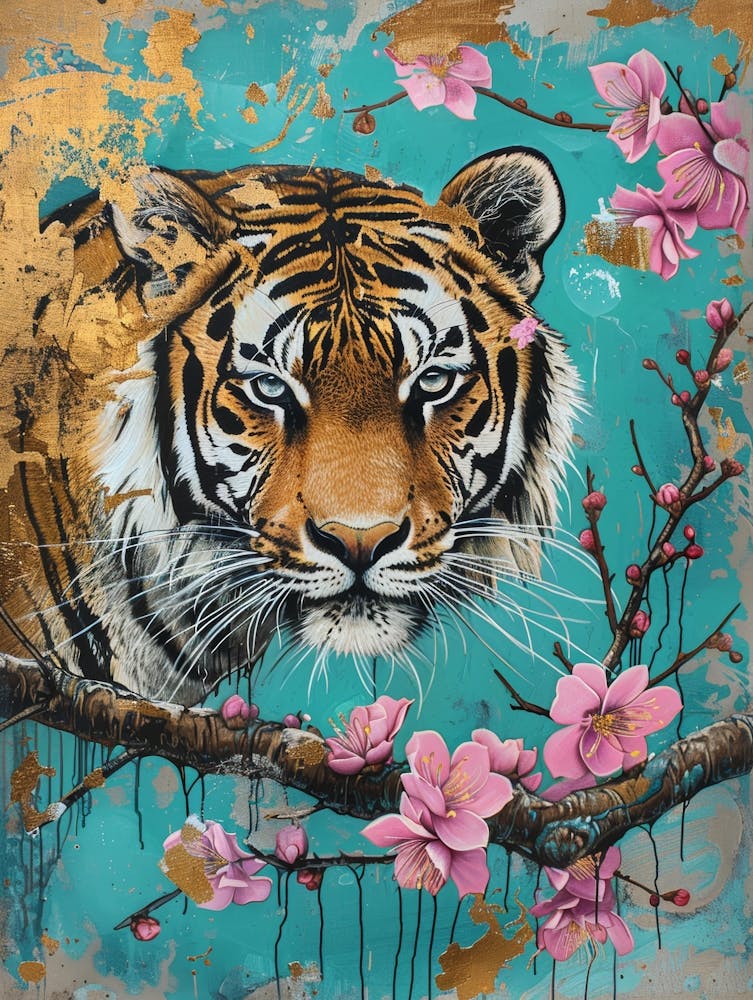 Tiger In Bloom 4