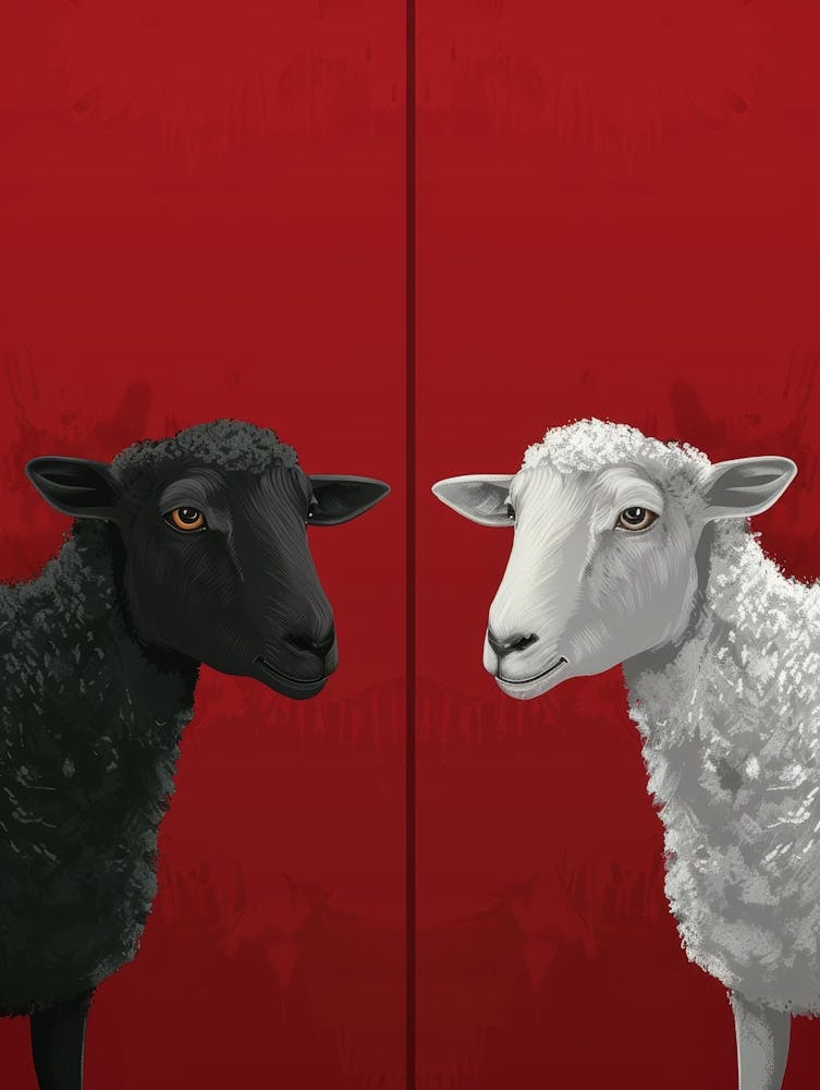 Black Sheep And White Sheep