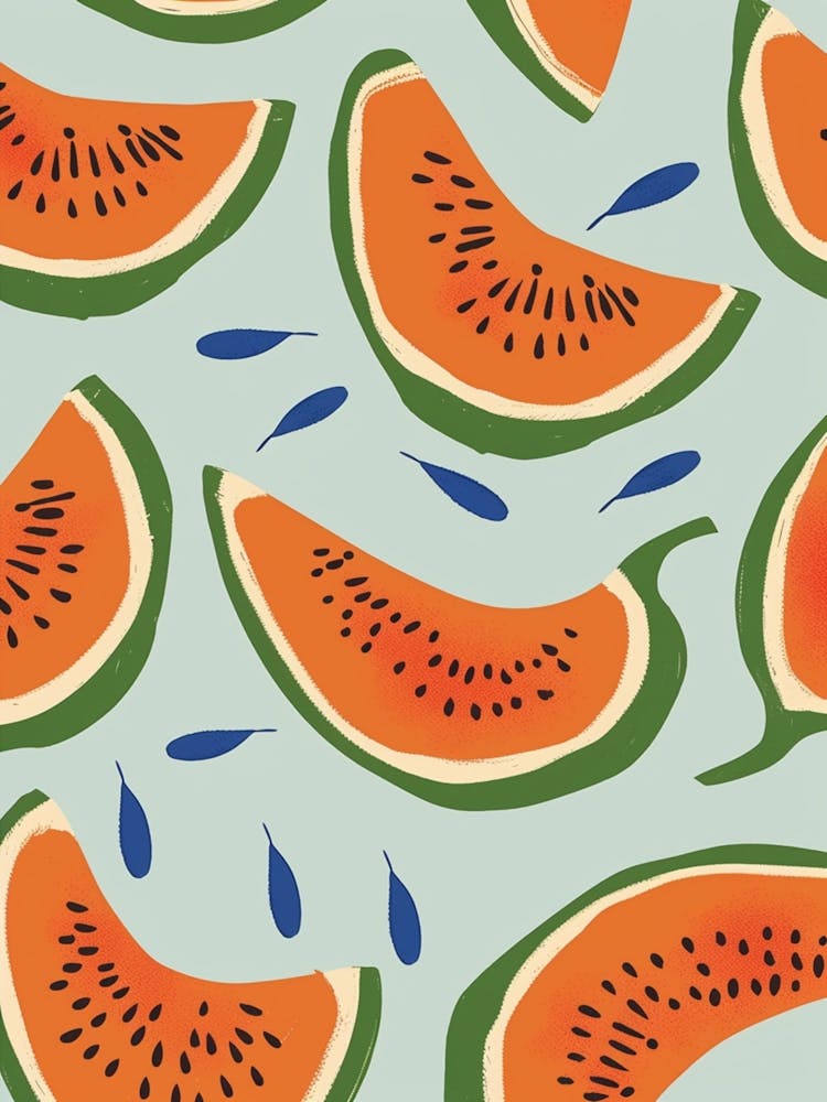 Watermelon Pattern Illustration
