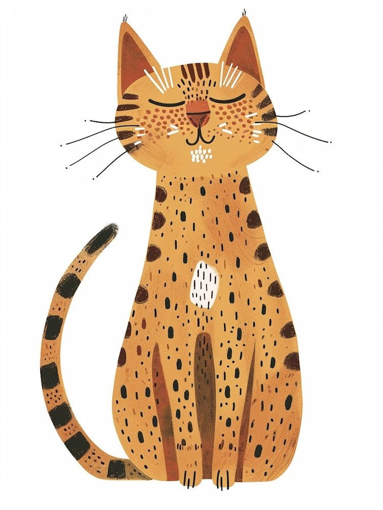Bengal Cat Clipart Illustration 1