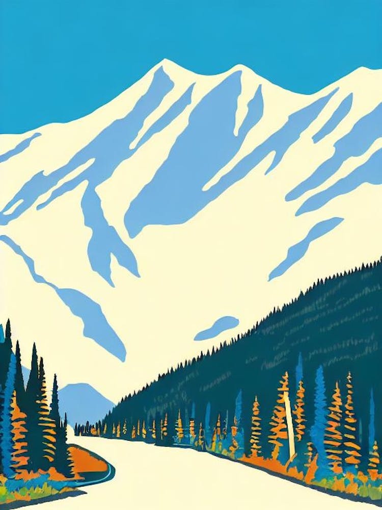 Aspen 2, Usa Midcentury Vintage Skiing Poster