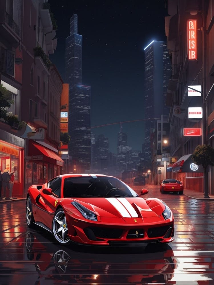 Red Car Portrait 1