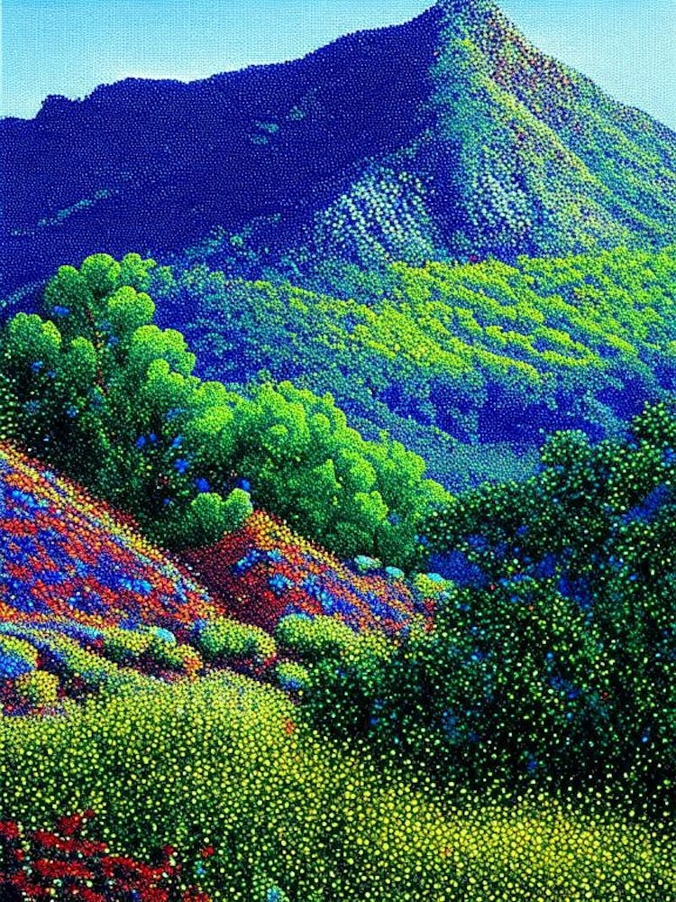 Réunion National Park France Pointillism