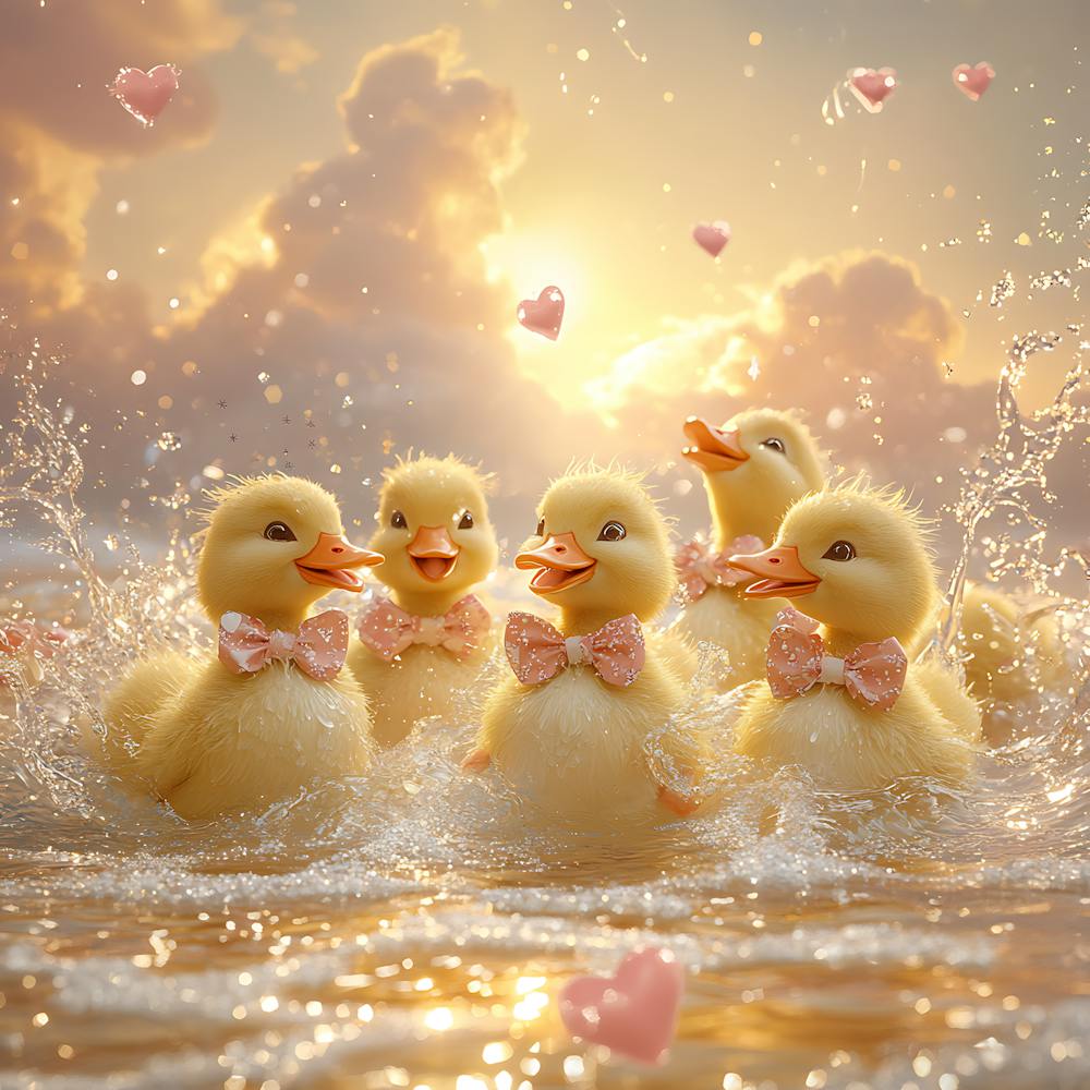 Ducks In The Water 4