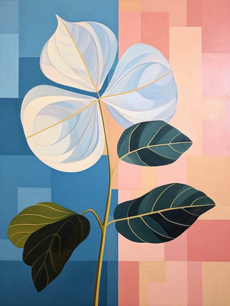 Hydrangea 3 Hilma Af Klint Inspired Pastel Flower Painting