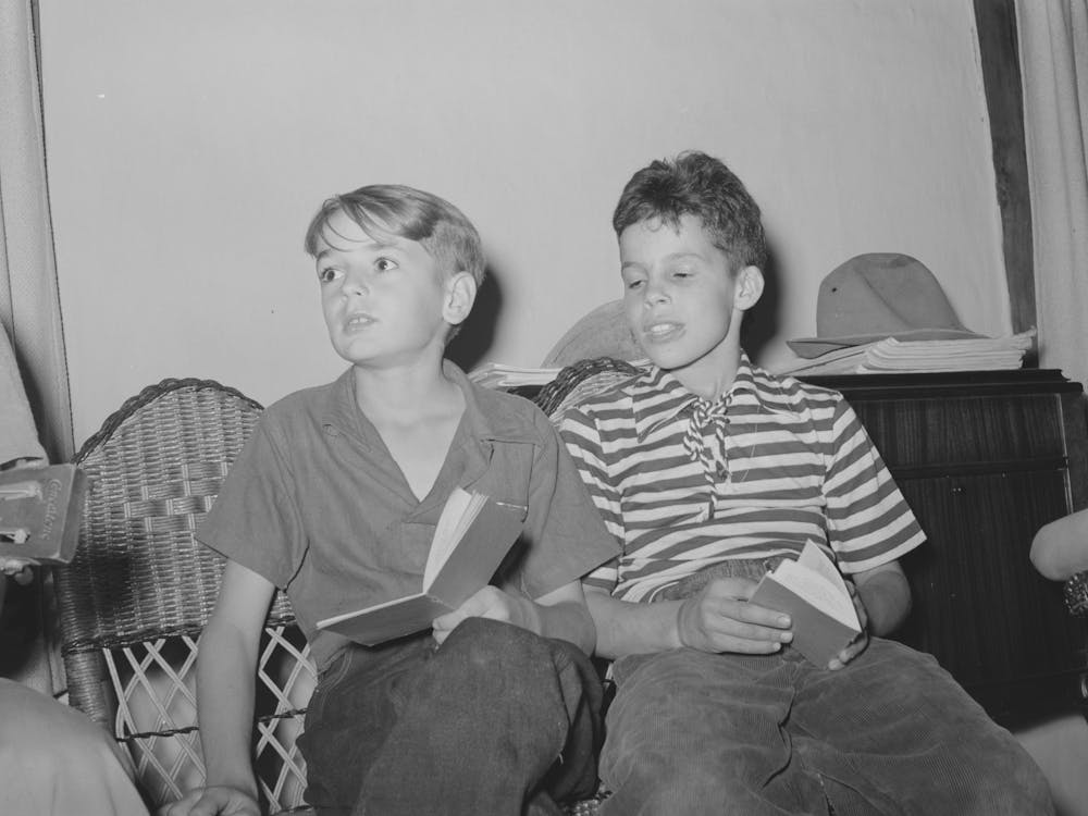 Boys Of Summer Camp At El Porvenir, New Mexico, Singing By Russell Lee
