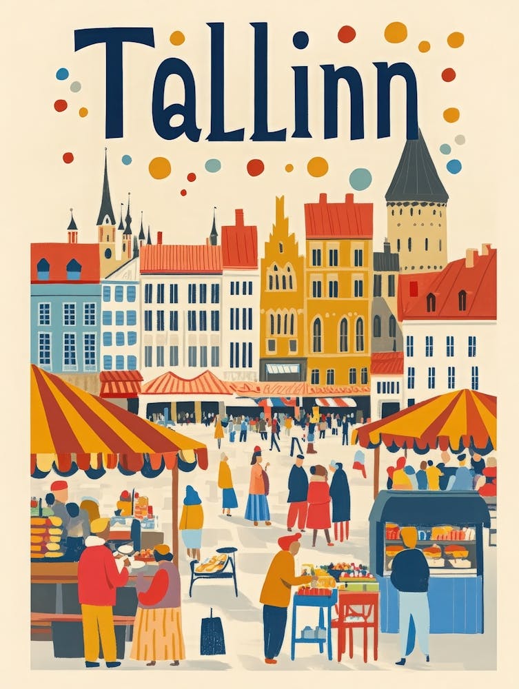 Aihrgdesign A 1970s Inspired Travel Poster For Tallinn