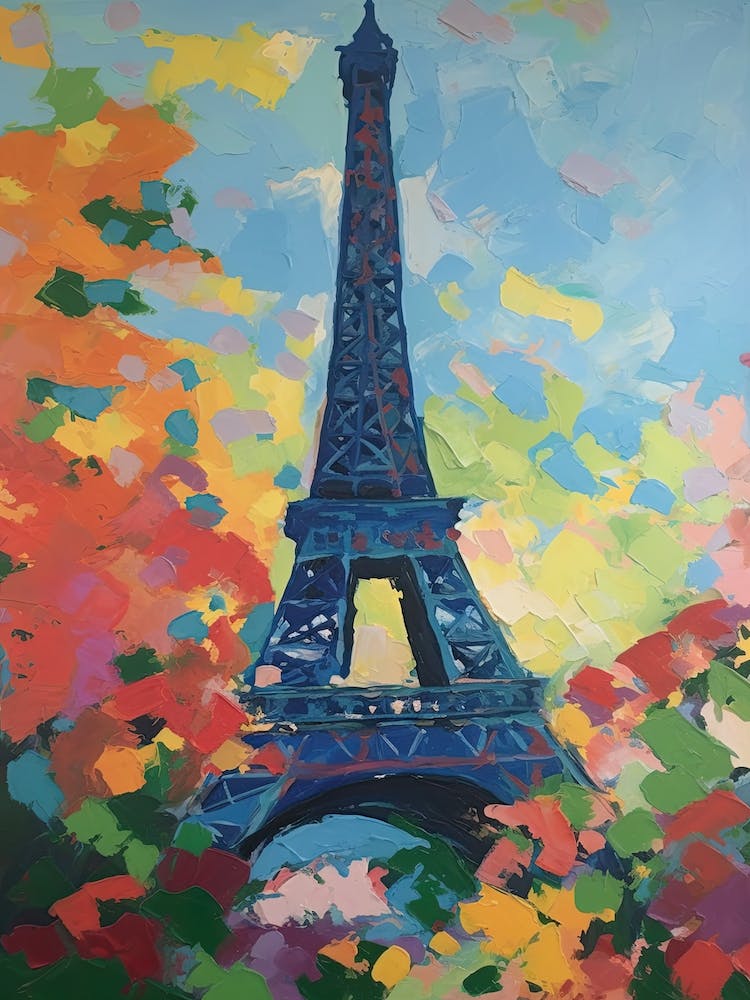 Eiffel Tower Paris France Henri Matisse Style 17
