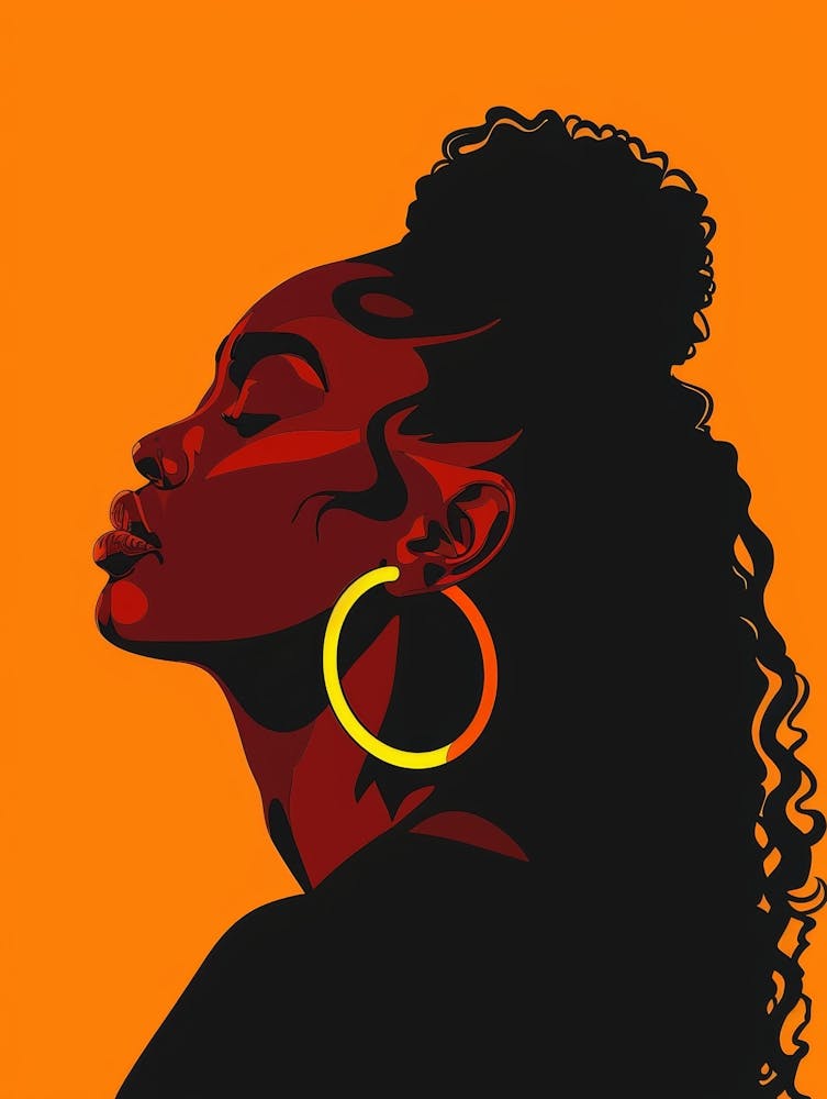 Portrait Of A Woman With Hoop Earrings 1