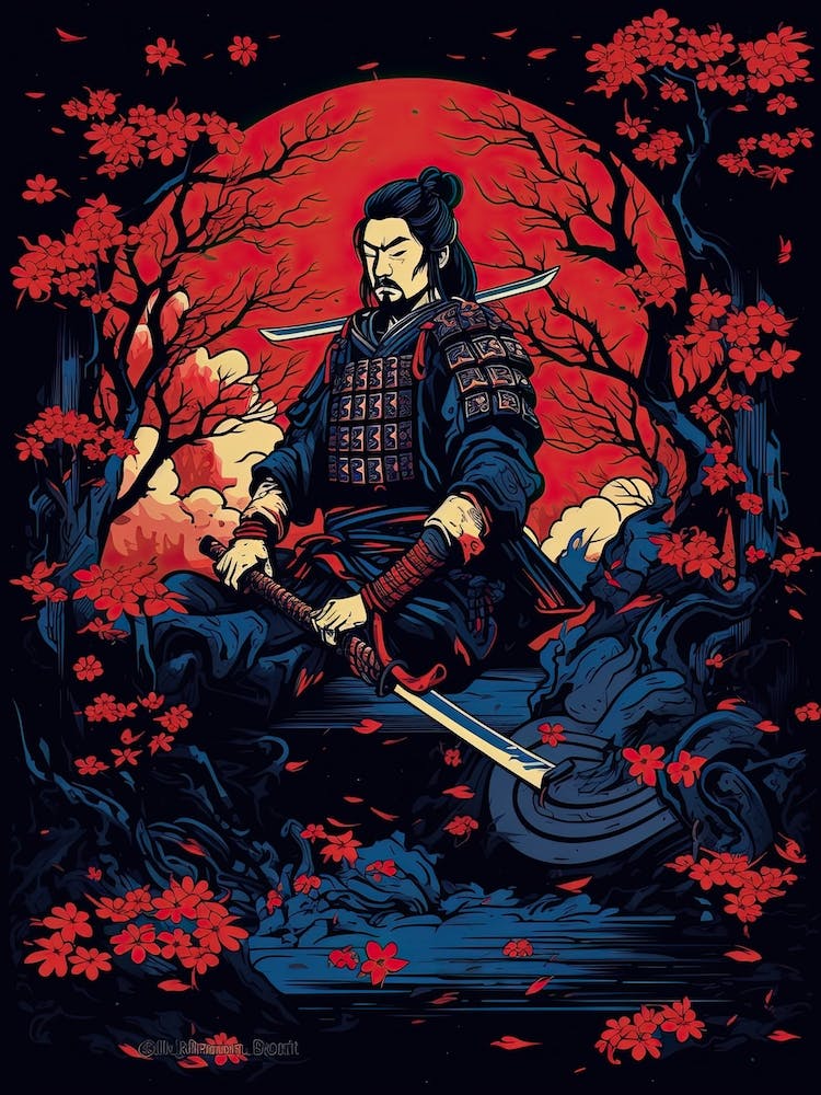 Samurai Edo Kiriko Illustration 11