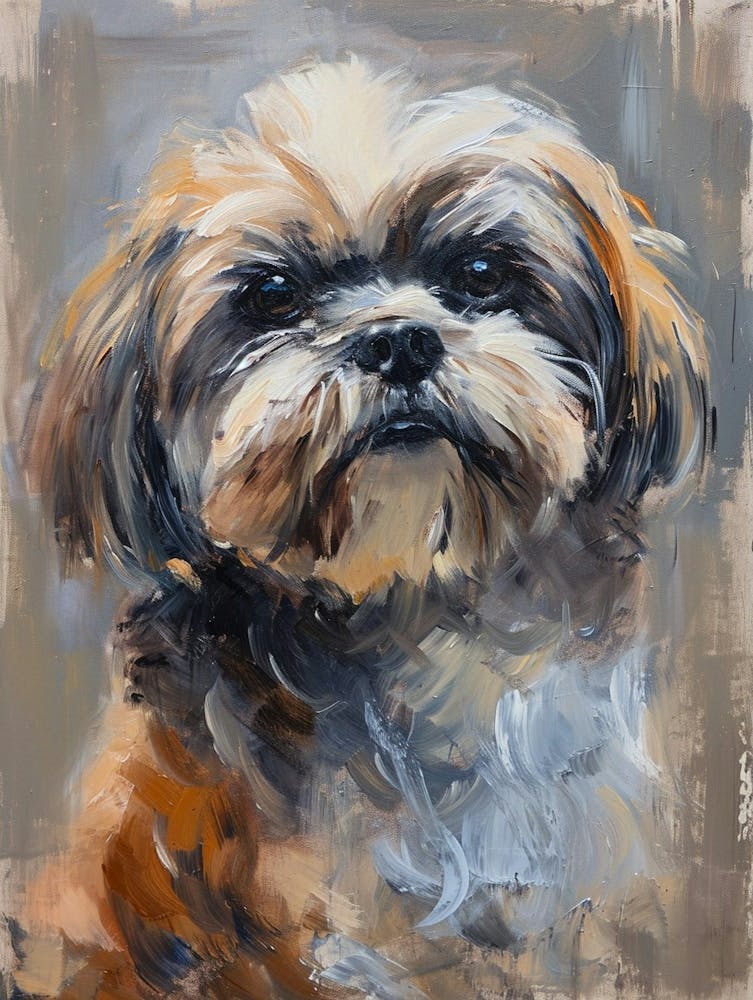 Shih Tzu - Peinture acrylique 4