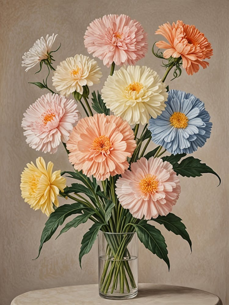 Chrysanthemums In Pastel