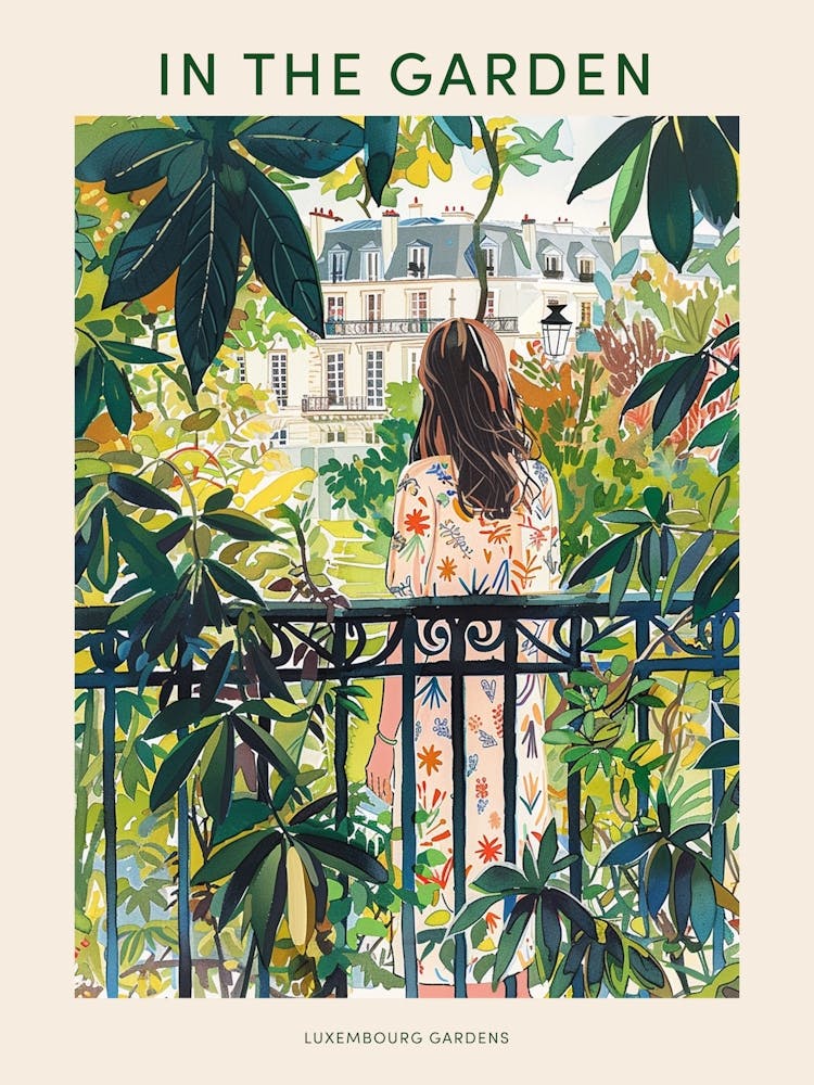 In The Garden Poster Luxembourg Gardens France 4
