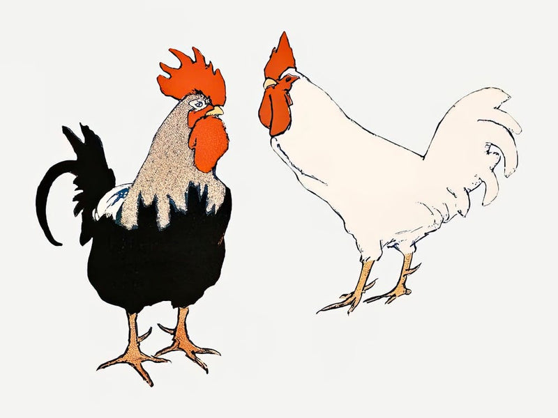 Vintage Roosters, Edward Penfield