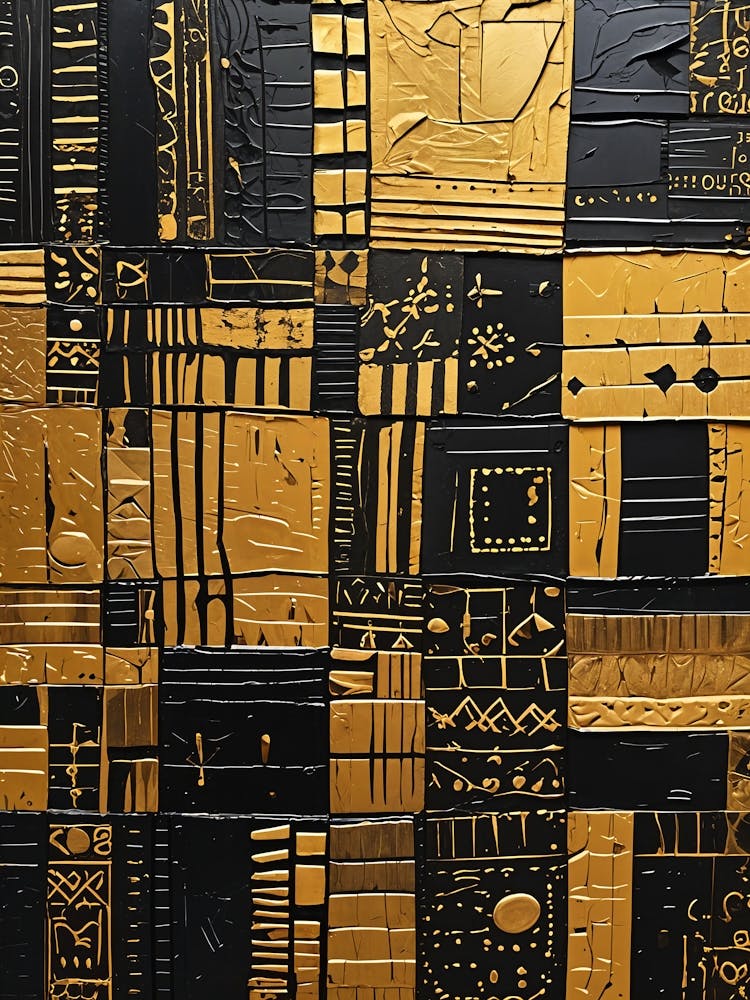 Gold And Black Tribal no1