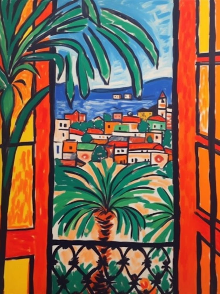 Window View Of Havana In The Style Of Fauvist 2
