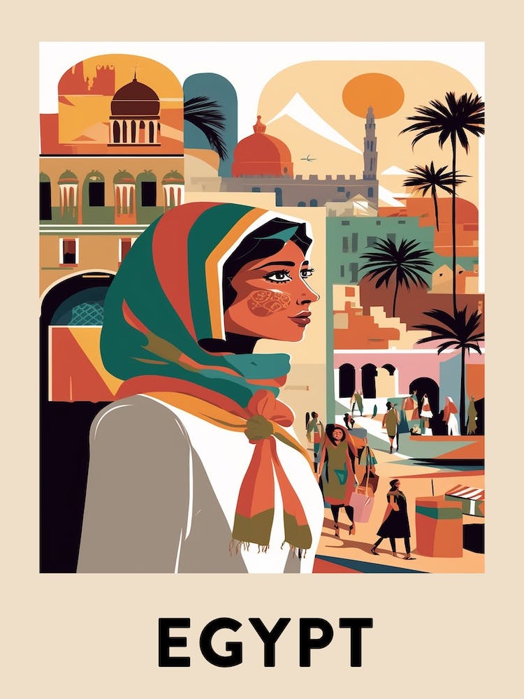 Egypt Vintage Travel Poster