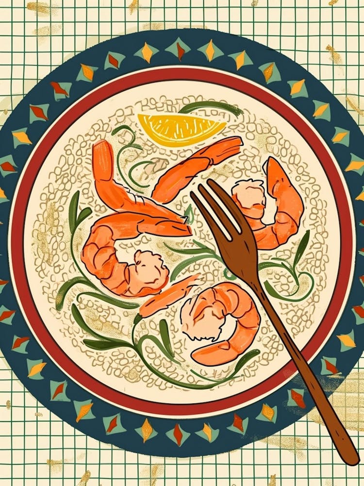 Seafood Risotto Art Deco Kitchen Inspired