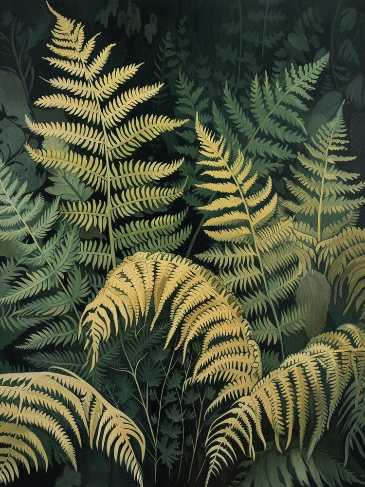 Hares Foot Fern Painting 4