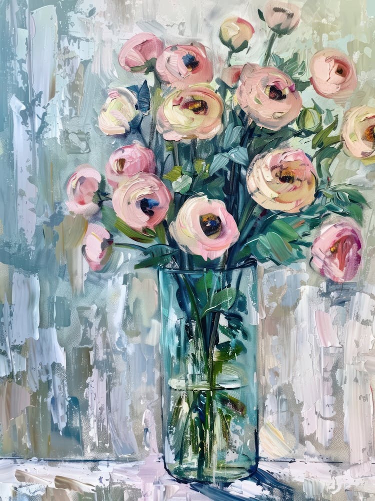 A World Of Flowers Ranunculus 2 Painting