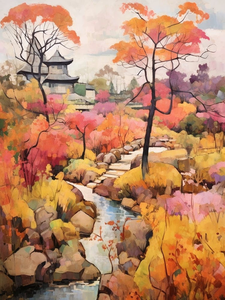 Autumn Gardens Painting Japanese Friendship Garden Usa 2