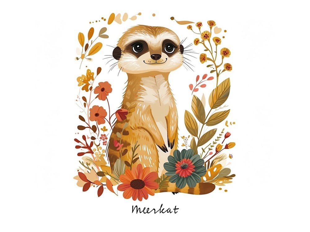 Kleines Florales Erdmännchen 1 Plakat