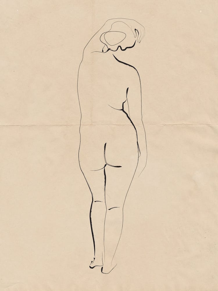 Nude On Vintage Paper 03