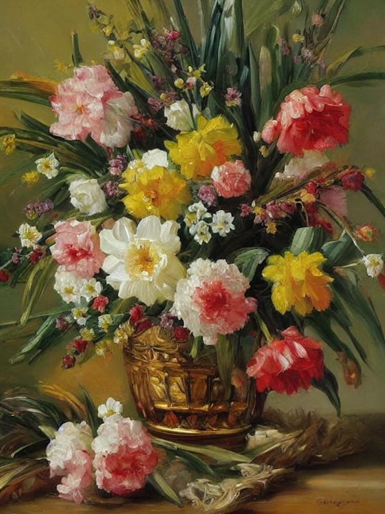 Daffodils Painting 3 Flower