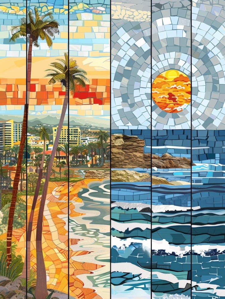 California Beach Mosaic