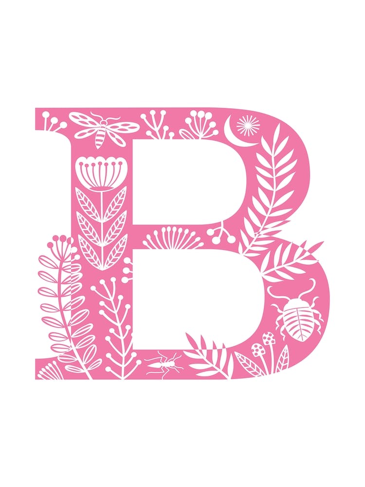 Letter B Pink