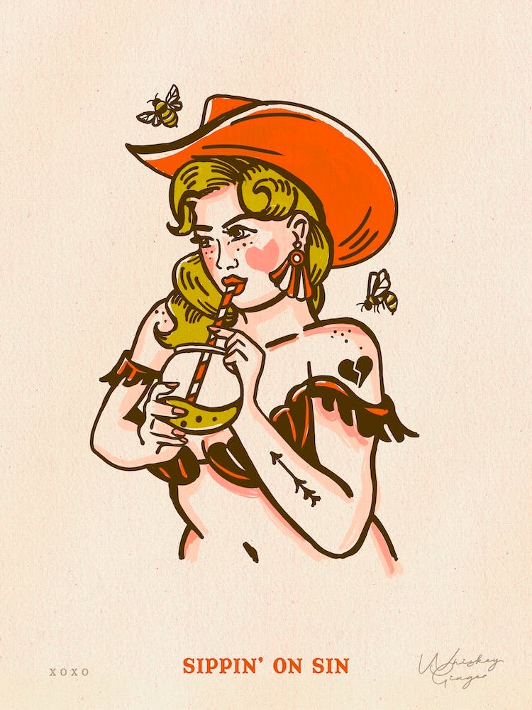 Rebel Romantics Sippin On Sin Cowgirl